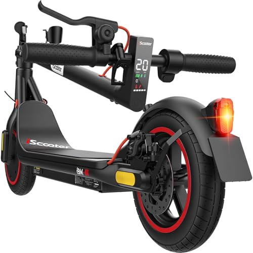 Patinete electrónico con Permiso de circulación para Adultos con Control de aplicación Inteligente, Alcance máximo de 30 km, Abe Plegable con neumáticos de Aire de 10 Pulgadas, Scooter eléctrico máx