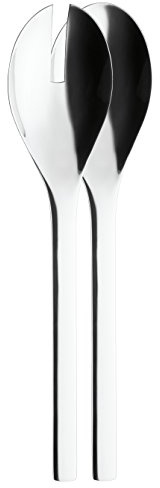 Puresigns Salatbesteck aus Edelstahl, Salatlöffel & Salatgabel 30 cm poliert | rostfrei & spülmaschinenfest