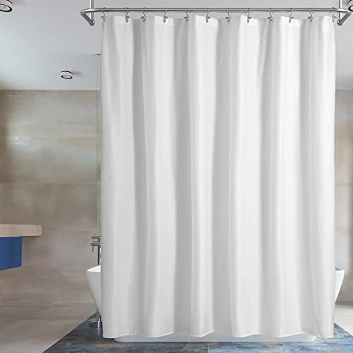 Barossa Design vattentätt tyg duschdraperi eller foder hotellkvalitet, maskintvättbar tvättbar, vitt duschdraperi foder för badtub, 180 x 180 cm