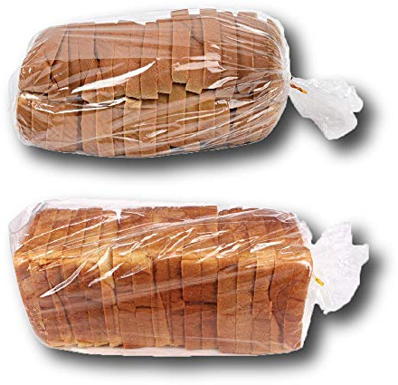 Reusable Bread Bags with Ties, Clear, 200 Bags and 200 Ties, For Homemade Bread and Bakery Loaf, Adjustable (200)