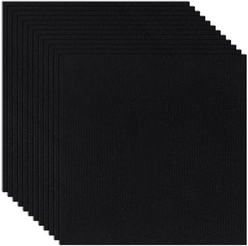 YAYODS 50Pcs Self-Adhesive Black Carpet Tiles, 30 x 30cm Anti-Slip Durable Square Flooring, Easy Peel and Stick Carpet for Office, Living Room, Bedroom