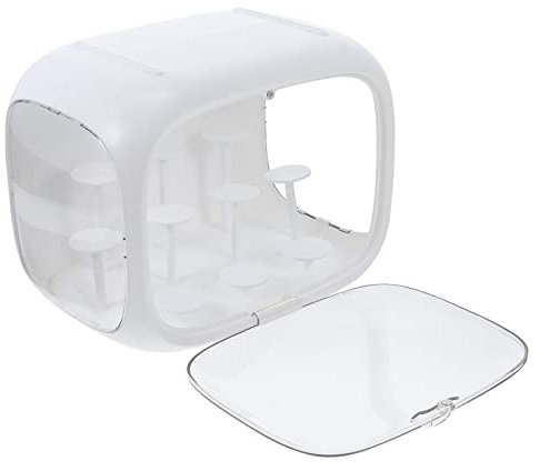 CORHAD Große Transparente Vitrine Für Sammlermodelle Mit Stabilem Pc-pp Material Stapelbare Aufbewahrungsbox Für Handwerksfiguren Und Action-Figuren Weiße Modell Showcase Box