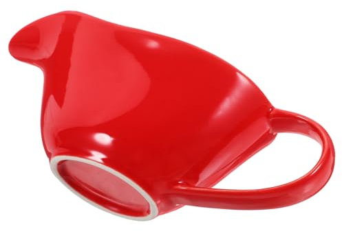 OFFSCH Jarra De Cerámica Para Salsa De Leche Pequeña y Práctica Soporte Para Salsera Ideal Para Familias y Cafeterías