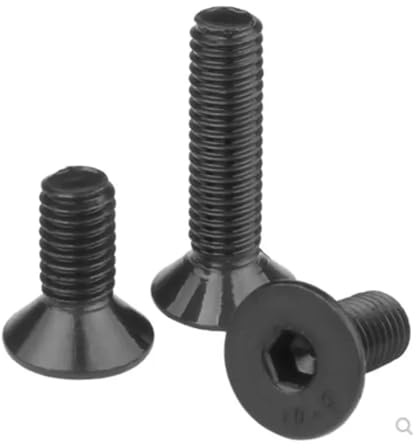 Vis à douille Din7991 M1.6 M2 M2.5 M3 M4 M5 M6 M7 M8 M10 G10.9, 5 à 100 pièces, vis à tête hexagonale noire à tête fraisée plate(X 60mm,M7 5PCS)