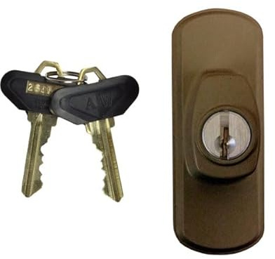 Andersen Albany Style Exterior Keyed Lock with Keys Left Hand in Stone