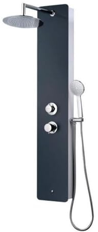 Edouard Rousseau - Colonne de Douche Eris - Picots Anticalcaire - Flexible Double Agrafage 1,50 m - Gris Anthracite