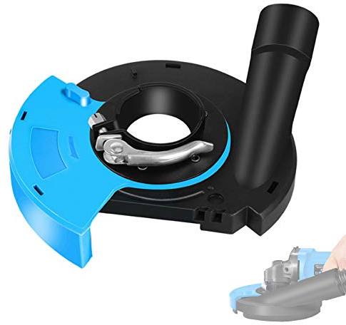 Capot De Protection Avec Brosse Dentée, Capot De Protection Contre La Poussière Pour Meuleuse Angulaire, Avec Bague D'adaptation Et Connecteur D'aspirateur,125mm (5 inches)