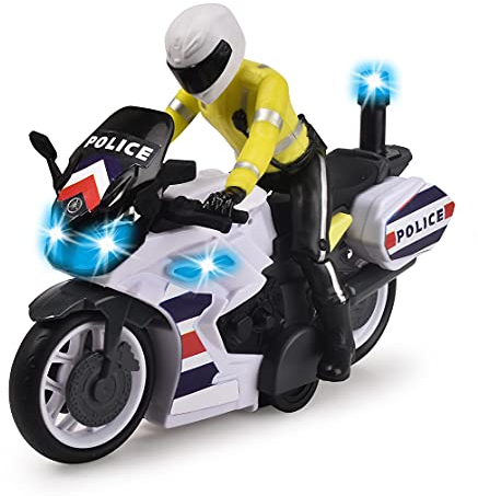 Dickie 203712018002 – SOS Yamaha Police Motorcycle – Sound and Lights – Biker Figurine Included – Batteries Included – Ages 3 and Above