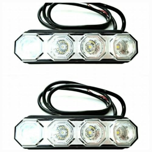 MelTruck® 2x LED Positionsleuchte mit Blinker E9 IP68 für Anhänger Traktor Schlepper Bagger