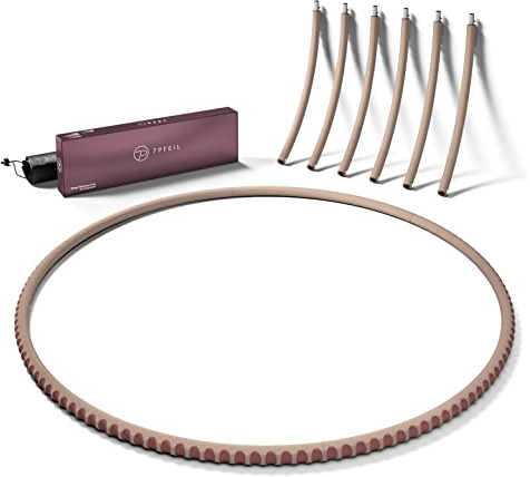 7PFEIL Hula Hoop - Hula Hoop Reifen Erwachsene - Hochwertiger Hula Hoop aus stabilem Edelstahl und rutschfestem Schaumstoff - 1,6 kg - inkl. Tragetasche