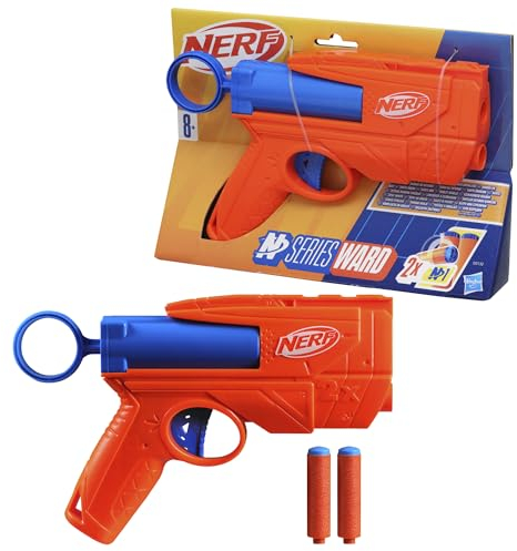 Nerf N Series Ward Dart-Blaster, präziser und handlicher Blaster für fortgeschrittene Spieler, mit 2 Nerf Darts und Ziehgriff, für Jungen und Mädchen
