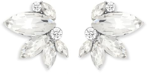 Clear Rhinestone Earrings Cute Small Crystal Earring Stud for Women Wedding Prom Party Cluster Earrings
