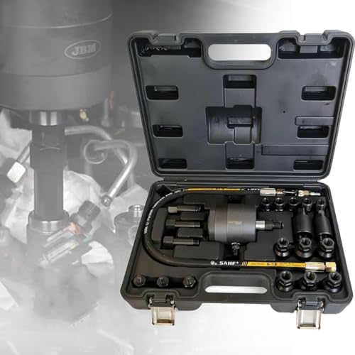 DPLXQPP Diesel-Einspritzdüsen-Abzieher,Professioneller Pneumatischer Diesel-Einspritzdüsen-Abzieher,Werkzeugsatz Zum Entfernen Von Einspritzdüsen,Gleithammer Und Lagerabzieher-Satz (21-Teilig)