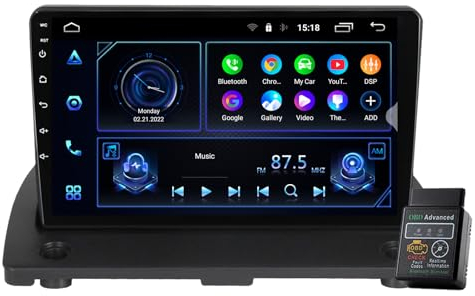 Carplay Car Stereo For Volvo XC90 2002-2014 DAB+Radio 9Android 13 Android Auto GPS Sat Nav Bluetooth Player Audio Video Multimedia Player GPS WiFi Head Unit OBD DVR DVB-T (4GB RAM+64GB ROM)