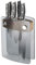 ProCook Professional X50 Contour Knife Set with Smoked Glass and Acacia Wooden Block (5 Piece) German Stainless Steel Blades, 25 Year Guarantee