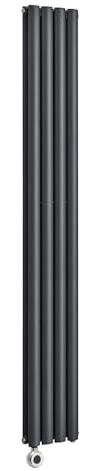 MILANO 1000W Anthracite Double Panel Electric Radiator Plug 1780x236mm