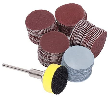 Sanding Attachment For Drill, Drill Sanding Attachment Alumina Stainless Steel Fast Change Disc Set 100Pcs Sanding Discs Kit Sanding Drill Attachment For Wood Metal Jewelry