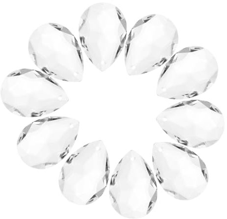 Housoutil 12pcs Crystal Ball Hanging Prisms Chandelier Prisms Parts for Weddings Home Decor Wind Chime Supplies Pendants
