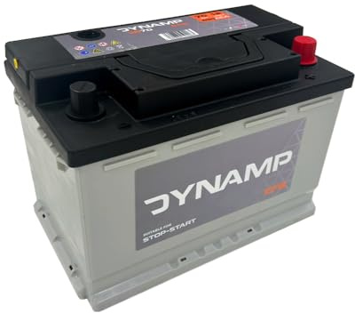 Dynamp DB70 Type 096 EFB Start-Stop Car Battery 12V 70Ah 650CCA – 278 × 175 × 190 mm, Enhanced Flooded Battery for Start-Stop Vehicles