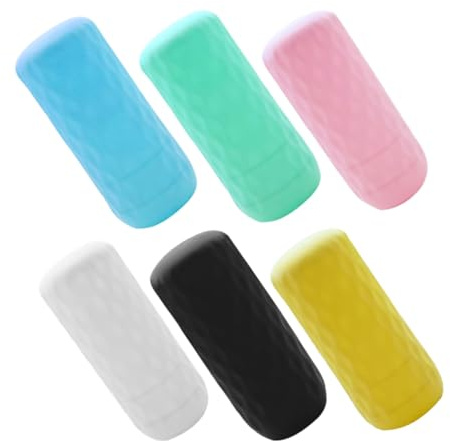PACKOVE 6pezzi Manicotti Silicone Per Bottiglie Da Viaggio Copertura e Antiperdita Per Shampoo Protezione Versatile e Resistente Per Toiletries Durante Viaggi