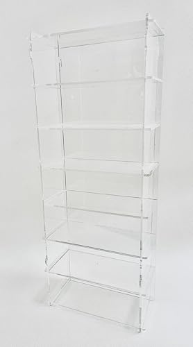 Vitrina para Colecciones, Expositor de metacrilato para Coches a Escala, Vitrina expositora de acrílico Transparente, con estantes y Puerta Antipolvo, Medidas 75x30x13 cm (altoxanchoxfondo)