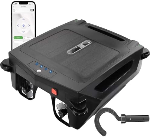 vnmudzeo Limpiador Skimmer De Piscina con EnergíA Solar, Cesta para Residuos De 4.1 L, Control por TeléFono MóVil, Indicador Led