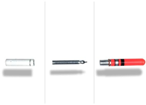 NbgrvB Confezione da 10 galleggianti luminosi a LED, in plastica, per pesca notturna, CR322, funzionamento a batteria, distanza visiva 30 metri, lunghezza 41 mm, diametro 4,5 mm (rosso)