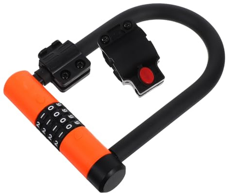 YARNOW Candado de Combinación para Bicicleta Antirrobo Dígitos Reajustable Seguro para Bicicletas Eléctricas Patinetes Motocicletas Motos Construcción Resistente y Portátil