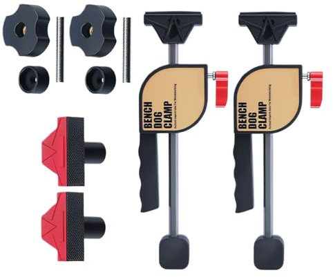 Serres De Menuiserie,Outils de Menuiserie Ajustables à Libération Rapide - Serre Joints De Table Avec Rail De Guidage | Pour Ponçage Découpe Assemblage Réparation Fabrication Meubles Collage