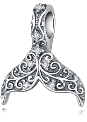 PANPOKI Breloques d'animaux marins en argent sterling 925 - Collection de pendentifs (dauphin, tortue, poisson, étoile de mer) pour bracelets et colliers pour femme, Universal Kompatibilität Charms