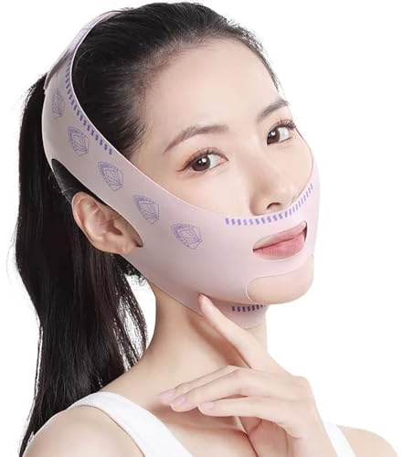Customizable Face Shaping Lifting Strap for Jawlines Definition and Forehead Line Smoothing with Elastic Straps Face Contouring Strap