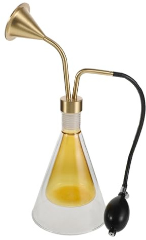 BETOOKY Diffusore di Oli Essenziali in Vetro Leggero Doppia Parete, Bottiglia per Aromaterapia e Spa, Elegante Decorazione Portatile per Viaggio e Campionatura Colore Casuale