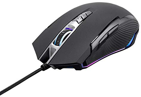Monoprice MP93 Optical Gaming Mouse - Black with 5,000DPI, RGB, Extreme Accuracy and Durability - by Blackbird Gaming