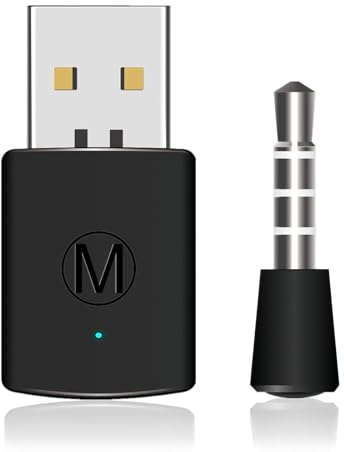 DEWIN Adaptador USB Bluetooth 4.0, Mini Adaptador USB 4.0 Bluetooth, Receptor Dongle y Transmisores para Play Station PS4