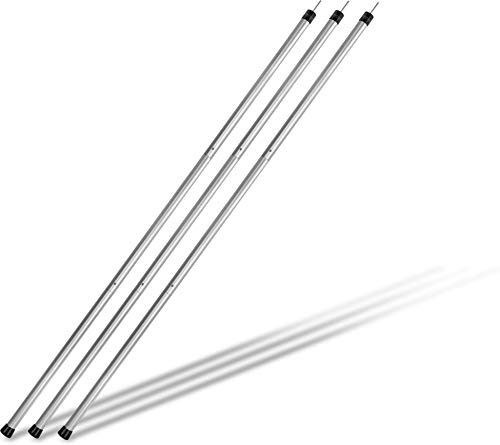 normani Aufstellstange Zeltstange Stützstange aus Aluminium 120 bis 180 cm - 3 Segmente für Vor-Zelt, Sonnensegel, Tarp, Plane, Überdachung oder Markise - Extrem Druckfest