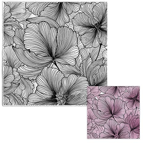 Flowers Background Clear Stamps, Crafts Flowers Clear Stamps for Card Making Decoration DIY Photo Embossing Decorative Paper Card and DIY Scrapbooking