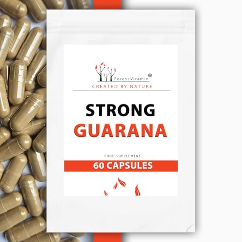 Guarana 525mg - 60 Kapseln - natürliches Koffein (115mg) - Forest Vitamin
