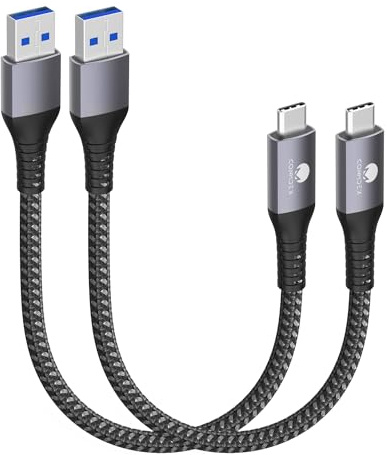 CONMDEX USB C Kabel Kurz 50cm/0.5M [2Stück] 10Gbps USB3.1 Gen2 Datenkabel Typ C Android Auto QC3.0 3.1A USB A auf C Schnellladegerät für Samsung Note20 Galaxy S23/S22/S21 Galaxy Z Flip4 Tab S8 Pixel 7