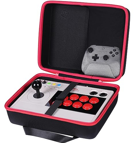 co2CREA Dur Étui de Voyage Rigide Housse Cas Coque pour 8bitdo Arcade Stick et câble USB avec étui de Protection Compatible avec Le Contrôleur sans Fil 8bitdo Ultimate 2.4G(boîte Seule,Case Only)