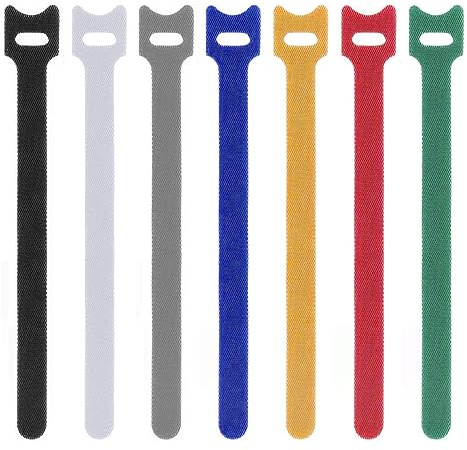 Fascette Riutilizzabili,70 Pezzi Fascette Cavi Fascetta Regolabile in Nylon Fermacavi Organizer Cable Management per Casa, Scrivania, Ufficio, Accessori