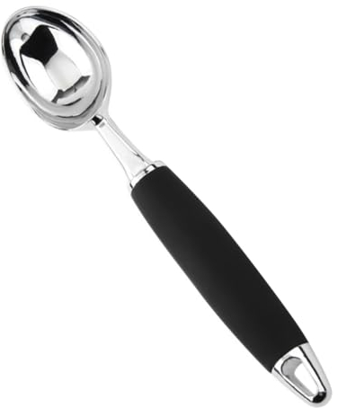 BESTonZON 1pc Zinc Alloy Ice Cream Scoop for Home and Restaurant Lightweight Dessert Spoon for Ice Cream Fruit and Salads and Polished Kitchen Tool for Easy Scooping
