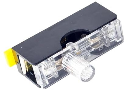 NURII 10 Stück 35 mm DIN-Schiene 6 x 30 mm Glassicherung, Halter, Einzelführung, Sicherungskasten mit 10 A Sicherung