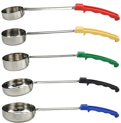 EACTEL Louche à pizza avec long manche en caoutchouc anti-chaud Louche à tartiner à pizza Cuillère à soupe Outils de cuisine