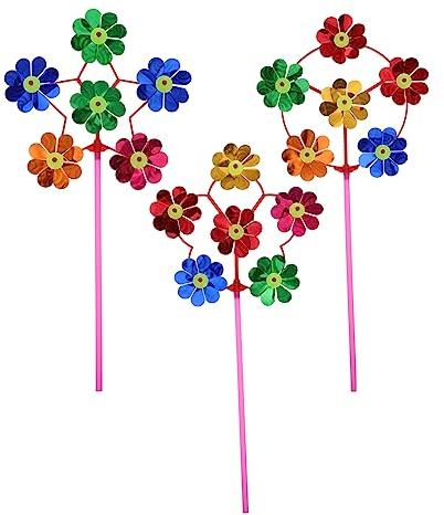 OFFSCH Windmühlen-spielzeugset Für Kinder 25-teilig Glitzernde Windräder Für Kinder Zufälliger Stil