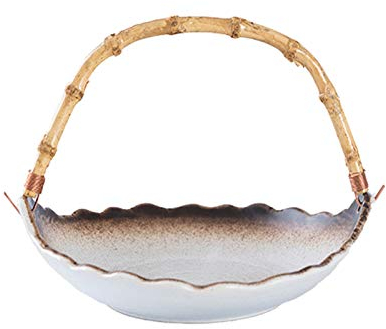 Cesta De Frutas Cesta De Frutas - Tazón Para Servir Ensaladas - Tazón De Frutas De Cerámica, Para Almacenar Y Organizar Verduras, Huevos Y Más | Cesta De Frutas Para Mostrador O Frutero Colgante (Col