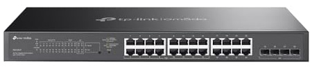 TP-Link SG2428LP Switch PoE Gigabit a 28 porte, 16x porte Gigabit PoE+, 802.3af/at 30W, Budget totale 150W, Switch di rete, Switch Ethernet Omada, Splitter Ethernet, custodia in metallo, gestione