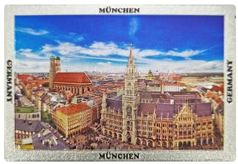Fotomagnet München Folien Glitzer Magnet 90 x 65mm