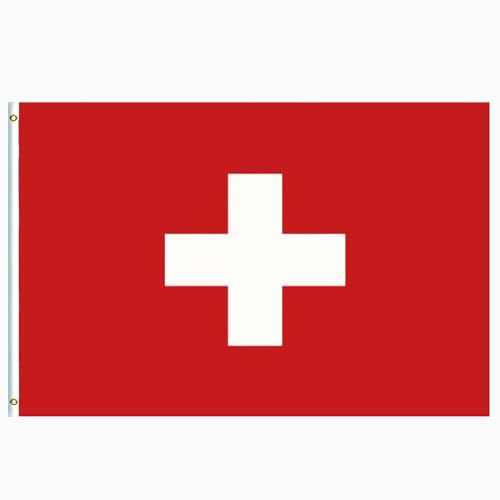 Grand drapeau de la Suisse pour décorations de 2025, jeux de drapeau national de la Suisse 2025, événements sportifs de football, célébration, défilé, bar, jardin, décoration de fête en plein air