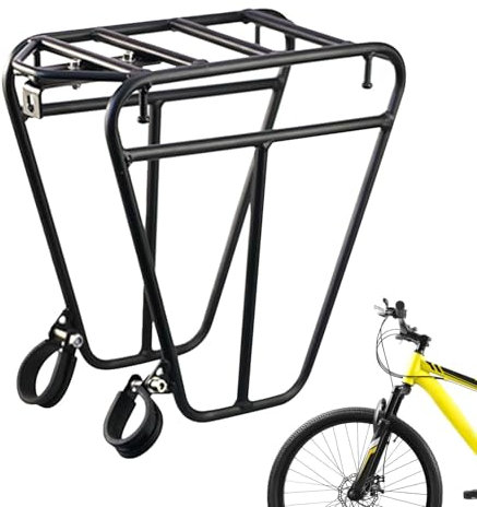 Tourenträger, Fahrradgepäckträger - Mountain Road Fahrrad-Gepäckträger vorne,25 kg Kapazität, robuster Fahrrad-Gepäckträger aus Stahl für das Rennrad