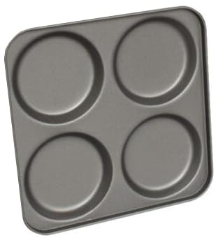 U HOME Premium Carbon Steel Yorkshire Pudding Tray – 4-Cup Non-Stick Bakeware Tin for Traditional Yorkshire Puddings, Muffins, and Mini Pastries. (1 x Tray)
